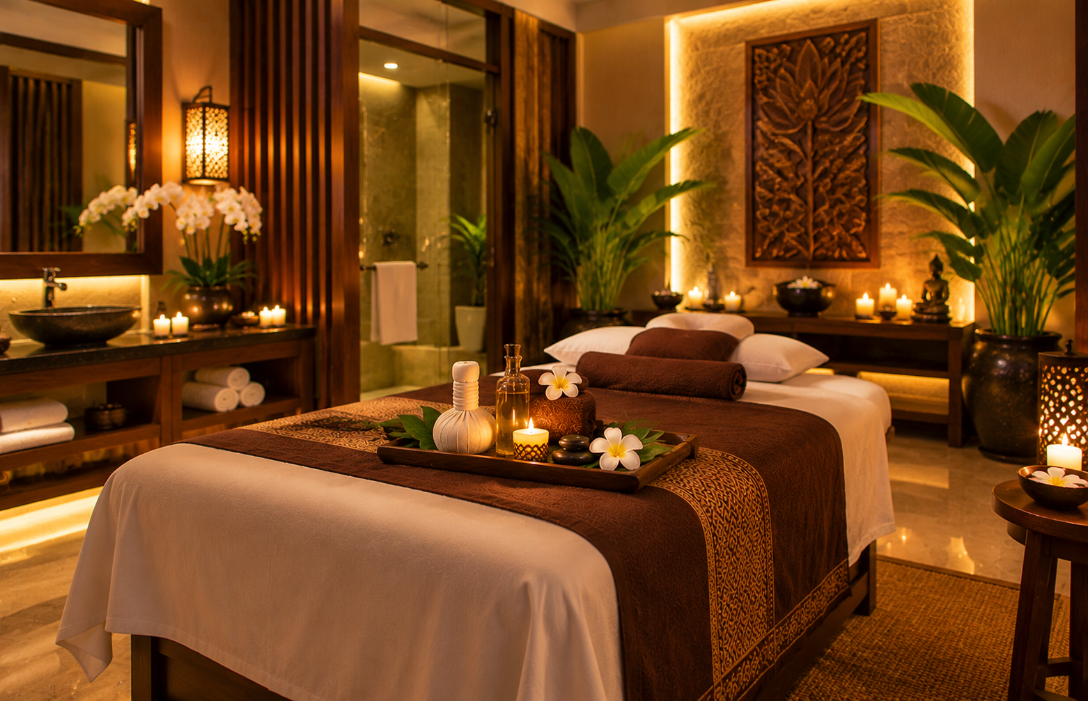 The Gulshan Spa treatment room