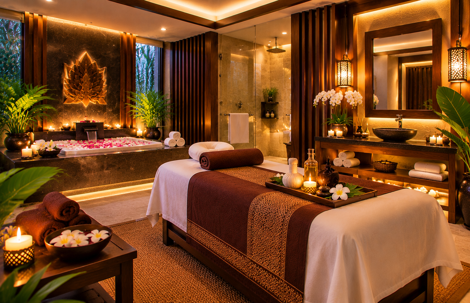 Tropical Zen spa room